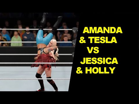 WWE 2K17 Amanda Green & Tesla Vendetta vs Jessica White & Holly West - Tag Team