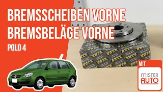 Youtube thumbnail of video "Wie Polo 4 Bremsscheiben vorne, Bremsbeläge vorne wechseln 🚗"