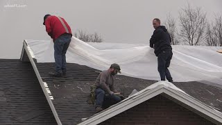 Emergency officials assess damage as possible tornado strikes Taylor County, Kentucky