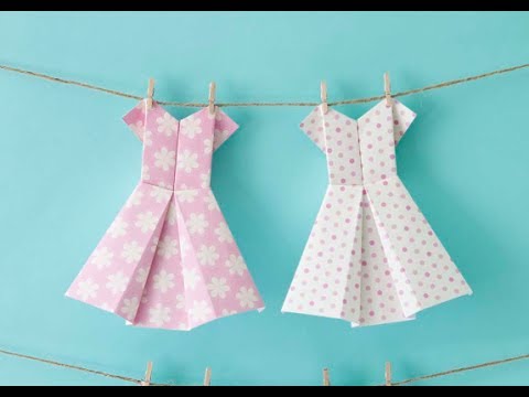 How to make an origami dress - craft tutorial thumnail