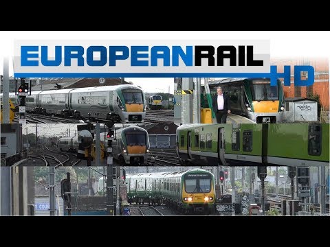 Iarnród Éireann Irish Rail Rush Hour Commuter Trains at Dublin Connolly