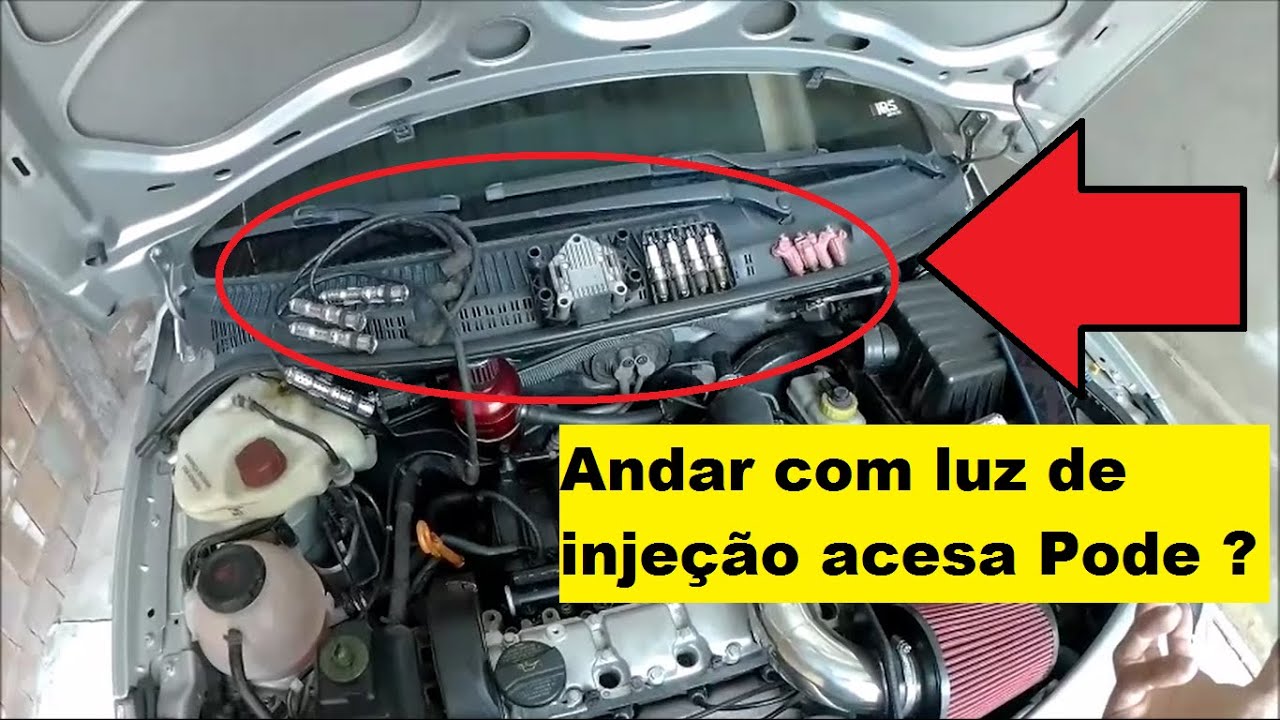 pode andar com a luz da injeção acesa