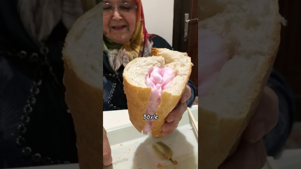 EKMEK ARASI PAMUK ŞEKER YAPTIM! #hayriyeanane #shorts