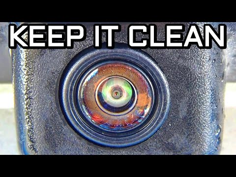 Part of a video titled How To Clean Your Backup Camera The Best Way! - YouTube
