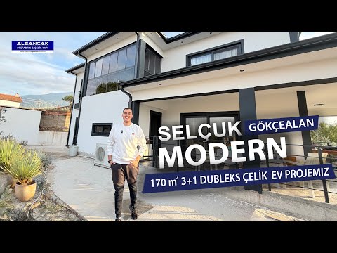  Selçuk Gökçealan'da 170m2 3+1 Dubleks Modern Çelik Ev Projelerimiz | Alsancak Prefabrik&Çelik Yapı