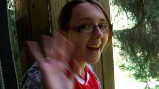 preview picture of video 'rebecca doing a tarzan swing at go ape aberfoyle'