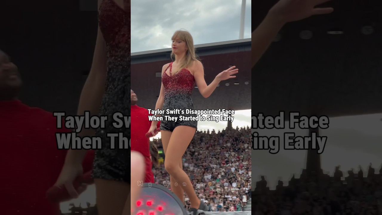 Taylor’s disappointed face when they started to sing early! 😂 #taylorswift #erastour #shorts
