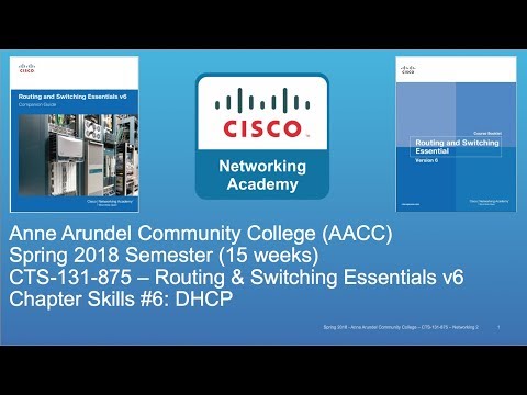 AACC - CTS-131 - CCNA R&S - Spring 2018 - PT Chapter Skills #6 - Week #13