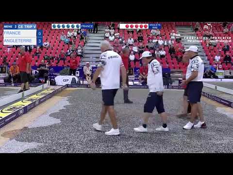 France/Angleterre - 1/4 de Finale - Championnats d'Europe vétérans Albertville 2023 Pétanque