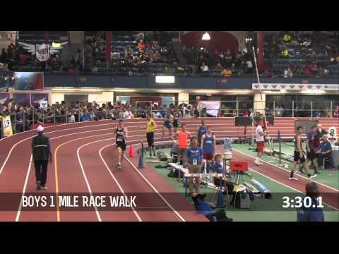 Boys Mile Race Walk Section 1 - New Balance Nationals Indoor 2013