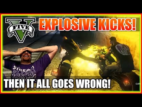 EXPLOSIVE KICKS! Then it ALL goes WRONG! Grand Theft Auto V Melee Race