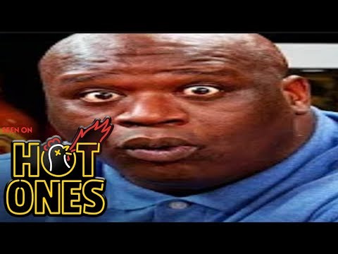 Shaq doesn't make a face on Hot Ones