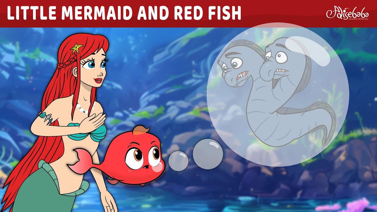 Little Mermaid And Red Fish 🧜‍♀️ | Bedtime Stories for Kids in English | Fairy Tales