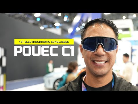 World's First Electrochromic Sunglasses at CES 2026 - POVEC C1 changes tint with a swipe
