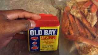 Reheating Snow Crabs with Old Bay Seasoning in the Microwave