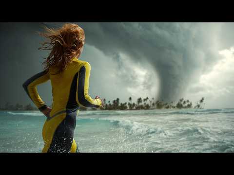 VR 360 Tornado hits the city and cruise ship sinking after tsunami Virtual Reality