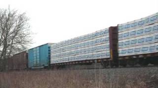 preview picture of video 'CN 2507 at Winnebago (Oshkosh, Wisconsin) on March 28, 2009'