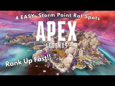 4 Rat Spots on Storm Point | Rank Up Fast! | Apex Legends