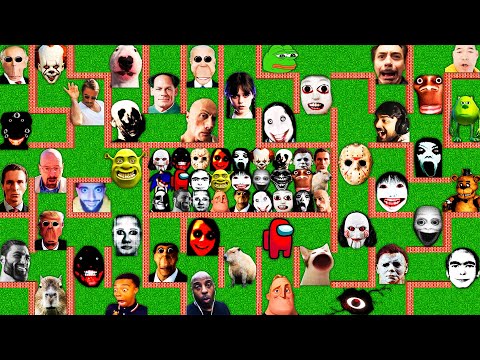 SURVIVAL MEGA MAZE with 100 NEXTBOTS in MINECRAFT animation OBUNGA gameplay - coffin meme