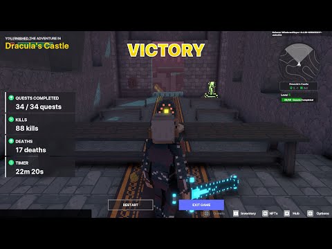 22mins 20sec Dracula's Castle 34/34 quests SandBox alpha season 2 Speedrun WR?
