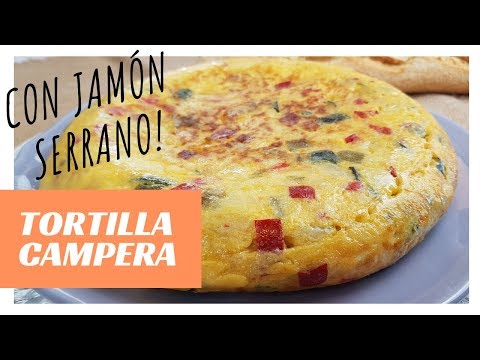 TORTILLA DE PATATAS CAMPERA CON JAMÓN SERRANO