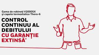 Capete termostatice de radiator Thera-6 si robineti termostatici V2000SX Resideo - Debit