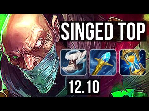 SINGED vs GRAVES (TOP) | Rank 3 Singed, 800+ games, 3/2/12, 900K mastery | KR Grandmaster | 12.10