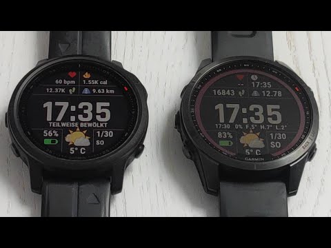 Garmin Fenix 6s vs Fenix 7s Solar : Display Helligkeit mit und ohne Backlight