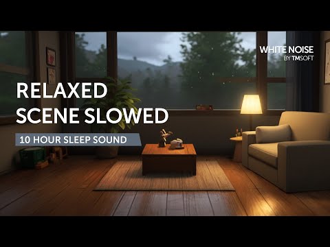 Roblox Break In OST Slowed w/ Reverb: Relaxed Scene + Rain - 10 Hours Black Screen Cozy Music