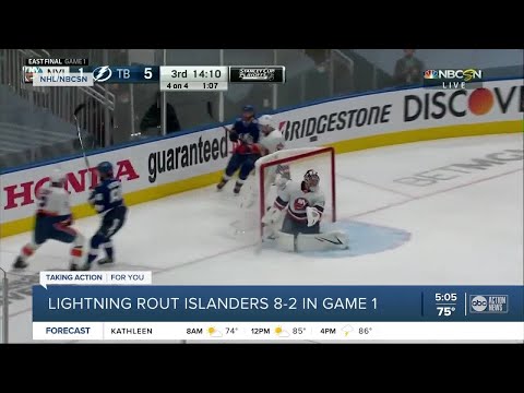Tampa Bay Lightning rout New York Islanders to take Game 1 of Eastern Conference Finals