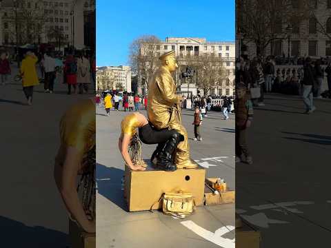 LEVITATING GoldMan STATUE!? How Is This POSSIBLE? Statue Prank Fail!​⁠ 😱@silvermanstatueofficial