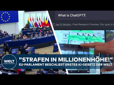 Video Thumbnail: KÜNSTLICHE INTELLIGENZ: Risiken und Chancen! EU-Parlament beschließt erstes KI-Gesetz!