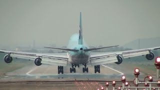 preview picture of video '[Charter for School Trip] Korean Air B747-400 HL7460 LANDING KOMATSU Airport 小松空港 2012.6.8'