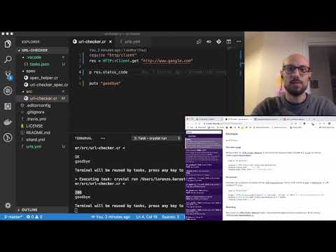 1 Live coding a URL checker in Crystal