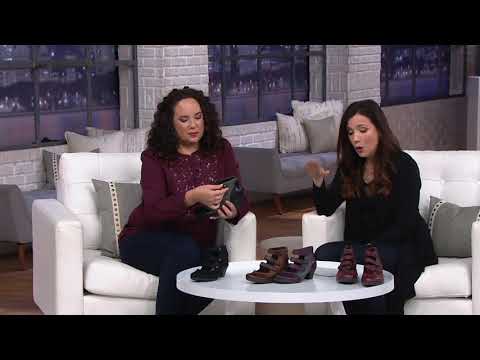 Earth Leather Multi-strap Booties - Serano on QVC