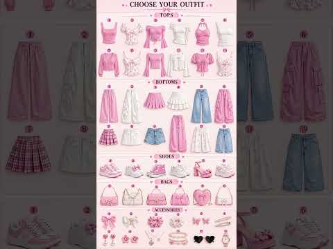 Pilih outfit favoritmu! 🌸✨ Gaya pink yang aesthetic bikin harimu lebih ceria. Outfit mana yang kamu suka?