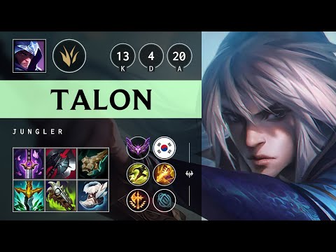Talon Jungle vs Jarvan IV - KR Master Patch 25.18