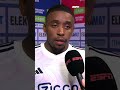 Steven Bergwijn zeer kritisch over de prestatie van Ajax tegen FC Twente ?️