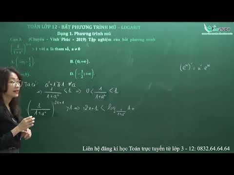 Toán lớp 12 - Bất phương trình mũ-Logarit - Cô Phương Thảo - Vinastudy.vn