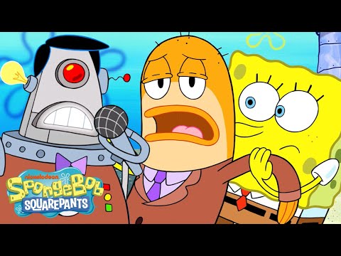 SpongeBob News Showdown: Perch Perkins vs. AI! 🤖 | Full Scene | @SpongeBobOfficial