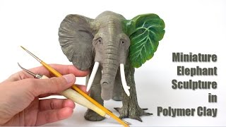 Polymer Clay Elephant Sculpture // Speed Sculpting