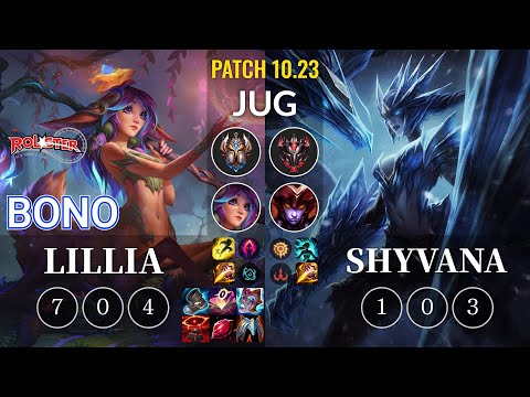 KT Bono Lillia vs Shyvana Jungle - KR Patch 10.23