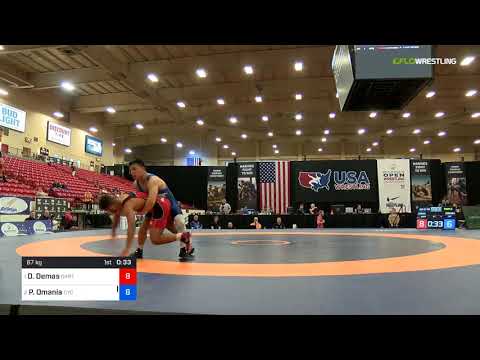 2018 Marine Corps US Open/UWW Junior Greco Roman 67 Finals - Dominick Demas (OKRTC) Vs. Peyton Oma