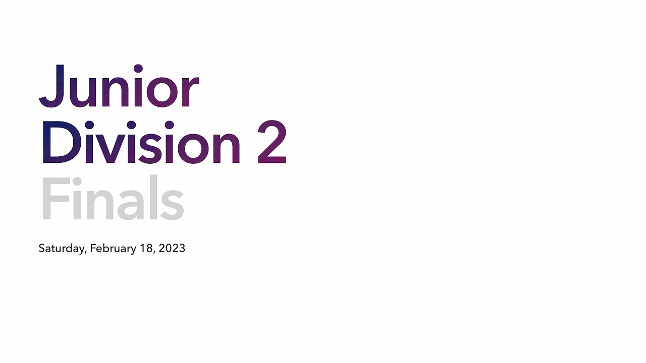 2023 - Junior Category - Saturday Finals