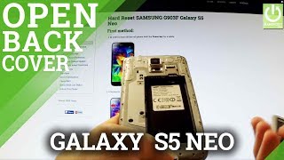 How to Remove the Battery in SAMSUNG G903F Galaxy S5 Neo - Open the Back Cover in SAMSUNG