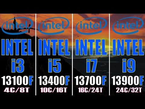 INTEL i3 13100F vs INTEL i5 13400F vs INTEL i7 13700F vs  INTEL i9 13900F || PC GAMES TEST ||