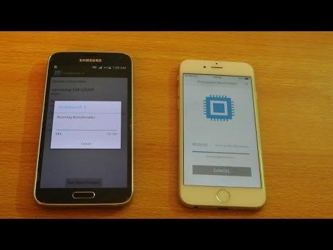 Samsung Galaxy S5 Android 5.0 Lollipop vs iPhone 6 iOS 8.2 - Benchmark Test HD