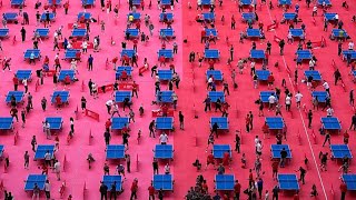 Moskau: 7.000 Spieler treten bei riesigem Tischtennis-Festival an