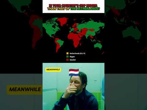 Is your country's GDP bigger than the Netherlands'? 💸🏦 #map #netherlands #youtubeshorts