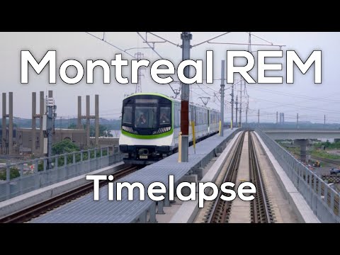 Ride on the Montreal REM! | Timelapse Roundtrip Gare Centrale - Brossard